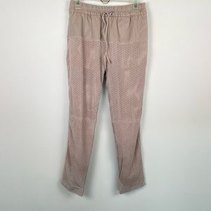 PARKER Leather Joggers with mesh design and leather on the top MSRP $396
